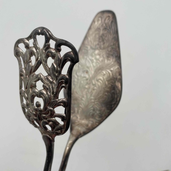 E.L. Silver Solingen Signed Made in Germany Pastry Sandwich scissor Tongs Server - Picture 2 of 7